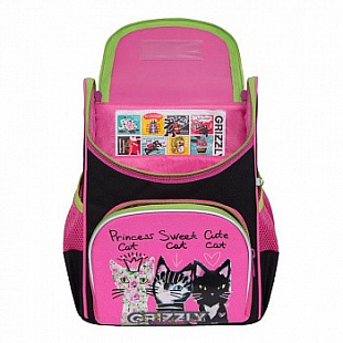 Рюкзак школьный GRIZZLY RAm-084-5 /1 black/pink