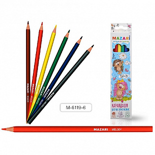 Карандаши Mazari Melody 6 цветов М-6119- 6