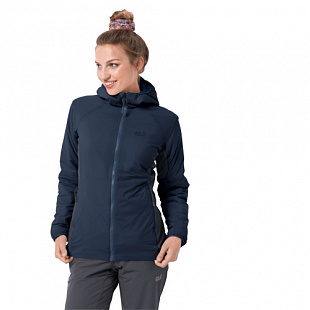 Ветрозащитная утепленная куртка женская Jack Wolfskin Opouri Peak Jacket W dark indigo