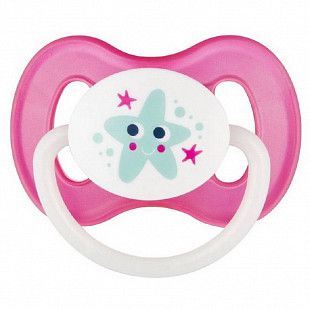Пустышка круглая латексная Canpol babies Love&Sea 0-6 мес. (22/606_new) pink