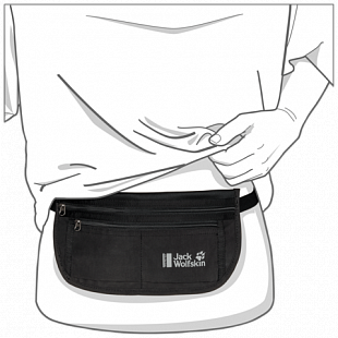 Сумка поясная Jack Wolfskin Document Belt Rfid black 8006951-6000