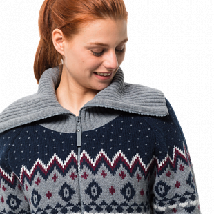 Джемпер женский Jack Wolfskin Northwind Jacket Women grey heather