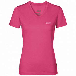 Футболка женская Jack Wolfskin Crosstrail T Women pink peony