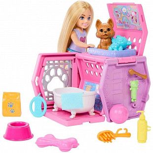Кукла Barbie Family & Friends Club Chelsea Puppy Carrier (JDF89)