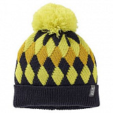 Шапка детская Jack Wolfskin Diamond Knit Cap K black/yellow