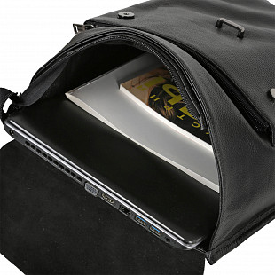 Кожаный рюкзак Polar 9201 black