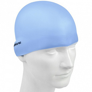 Шапочка для бассейна (плавания) взрослая Mad Wave Pastel Silicone Solid blue