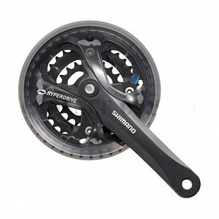 Шатун Shimano MTB FC-M361 (175мм 48x38x28 с защитой 8/7 звезд, Black, OEM) AFCM361E888CL