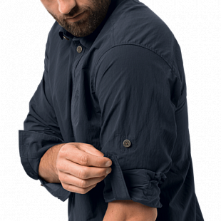Рубашка мужская Jack Wolfskin Lakeside Roll-Up Shirt M night blue