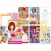 Альбом для рисования Tukzar с наклейками и трафаретами Super Style NEW TZ 15509