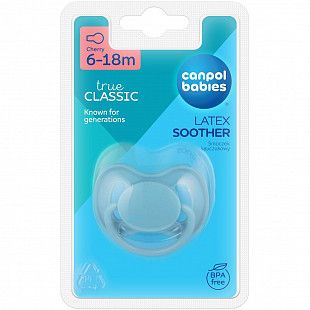 Пустышка Canpol babies Nude Латексная Круглая 6-18 мес. (23/224_blu) blue