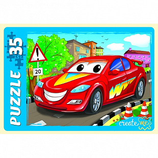 Макси-Пазл Рыжий Кот Машинка в городе ПУ35-7268