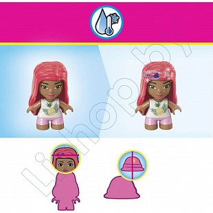 Конструктор MEGA Barbie Color Reveal Beach Day (HHP85 HHP88)