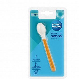 Ложка для кормления Canpol babies Силиконовая 5м+ (21/488_new) orange