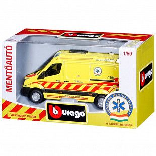 Коллекционная машина Bburago 1:50 Volkswagen Crafter (18-32011) yellow