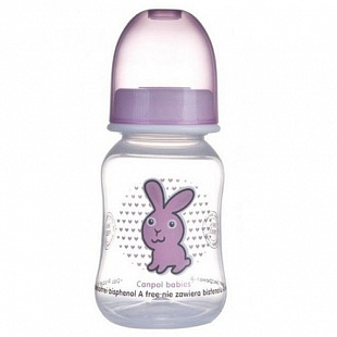 Бутылочка Canpol babies Пластиковая Кролик 3м+ 120 мл 59/100 Purple