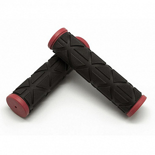 Грипсы Velo 123мм VLG-172D2 Black/Red