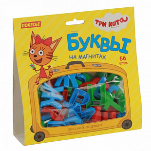 Игровой набор Полесье Три кота буквы на магнитах 66шт 69924