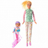 Куклы Defa Lucy c дочкой лыжницей 8356 green
