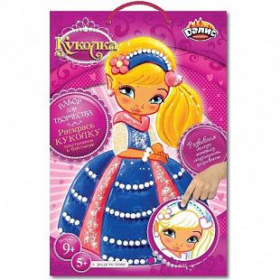 Набор для детского творчества Dalis Раскраска из пластилина Кукла Катя МС-205