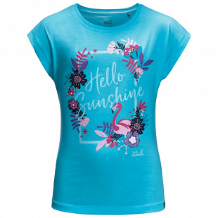 Футболка детская Jack Wolfskin Sunshine T Girls atoll blue