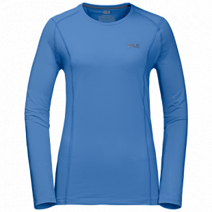 Футболка женская Jack Wolfskin Hollow Range Longsleeve Women zircon blue