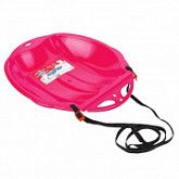 Ледянка дисковая с ремнем Цикл Веселый паровозик pink