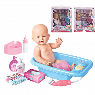 Кукла Baellar с горшком и памперсом, набор купание 5999 blue