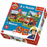 Пазл Trefl 2в1 + игра Пожарный Сэм Пожарные в действии 90791