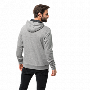 Пуловер мужский Jack Wolfskin Slogan Hoody M light grey