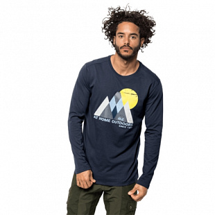 Футболка мужская Jack Wolfskin Mountain Longsleeve M night blue