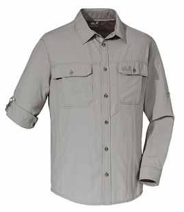 Рубашка мужская Jack Wolfskin Mosquito Safari Shirt Men grey