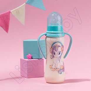 Бутылочка для кормления Baby Planet с ручками и узким горлышком 250 мл., 3 мес.+ (8428/1)