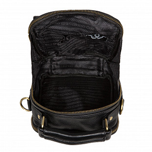 Мужская кожаная сумка Polar 25031 black