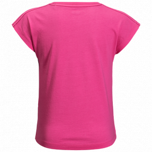 Футболка детская Jack Wolfskin Tropical T Girls pink peony