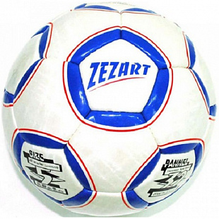 Мяч футбольный Zez Sport 0080 White/Blue/Red 5р.