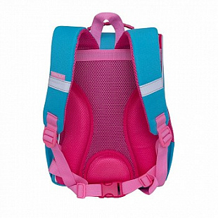 Рюкзак школьный GRIZZLY RA-973-1 /2 light blue/honeysuckle