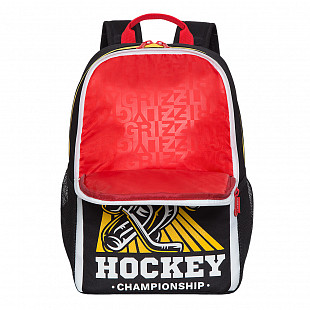 Рюкзак школьный GRIZZLY RB-151-1 /2 black/yellow