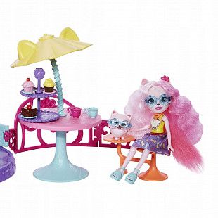 Игровой набор Enchantimals Домик и кафе с куклой Палмер (HJH65)