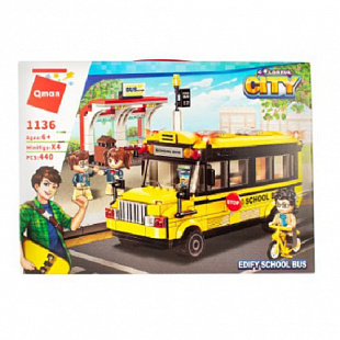 Конструктор Qman Школьный автобус 1136 