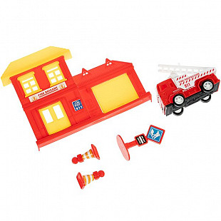 Набор YAKO пожарная станция со зданием, серия МиниМаниЯ М7479