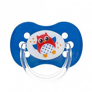Пустышка Canpol babies Owls Силиконовая Симметричная 6-18 мес. (22/569) blue