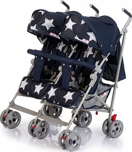 Коляска-трость для двойни Babyhit Twicey Dark Blue Stars