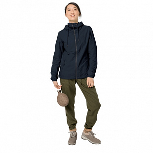 Ветрозащитная летняя куртка женская Jack Wolfskin Lakeside Jacket W midnight blue