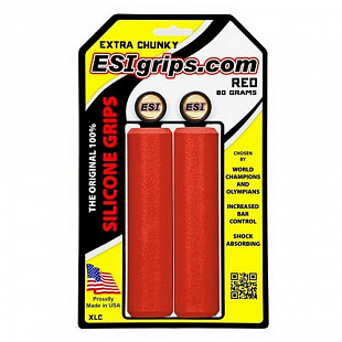 Грипсы ESI Extra Chunky 130 мм Силикон XLCRD Red