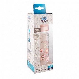 Антиколиковая бутылочка для кормления Canpol babies Easystart NEWBORN BABY с широким горлышком 240 мл., 3 мес.+ (35/217_pin) pink