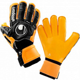 Перчатки вратарские Uhlsport Ergonomic Supersoft RF Black/Orange