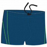 Плавки-шорты мужские для бассейна Atemi dark blue с пайпингом SM 6 2