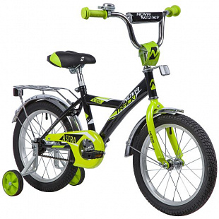 Велосипед Novatrack Astra 16" (2019) Black/Green 163ASTRA.BK9