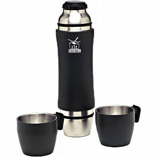 Вакуумный термос с 2 кружками и ручкой 0,5 л